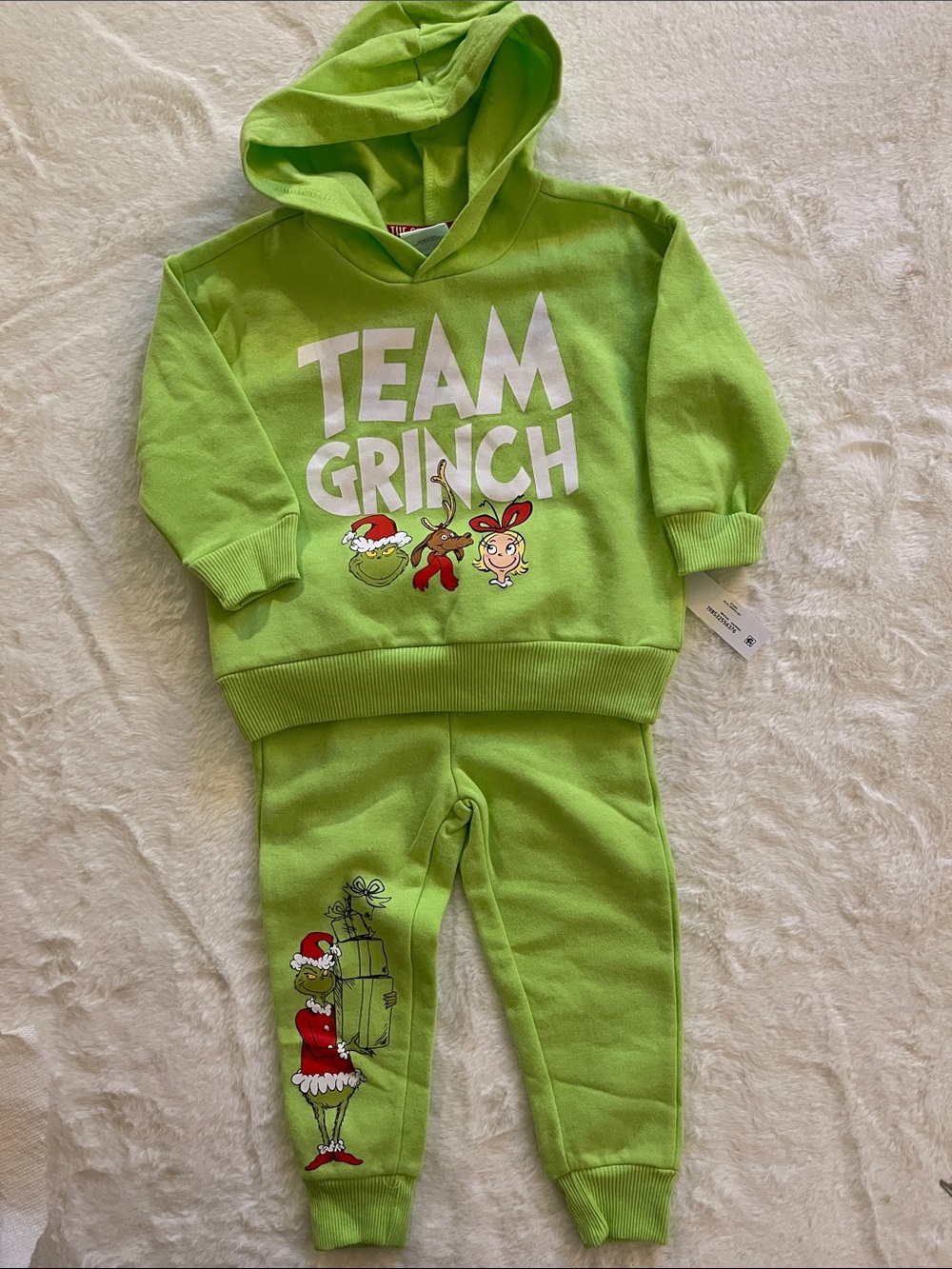 Team Grinch Green Hoodie & Jogger Set - Kids  SZ 2T
